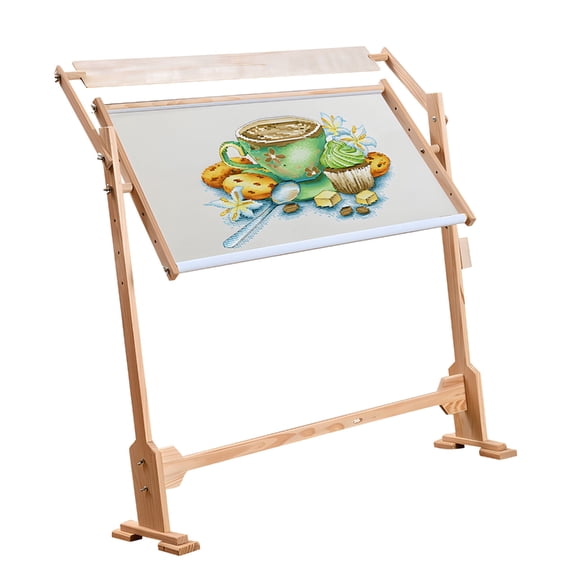 Sinyiin Adjustable Wood Crosses Stitching Stand Rotating Frame Multiple Position Embroidery Holders For Crafting And Sewing