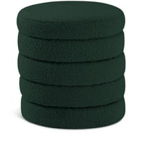 Meridian Furniture Aphia Green Boucle Fabric Ottoman/Stool