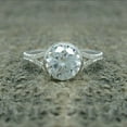 thumbnail image 2 of HeartsAndYou 4ct Round Cut Moissanite Bezel Set Solitaire Engagement Ring for Women 18k White Gold over Silver, 2 of 5