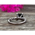 thumbnail image 5 of 1.75 carat Classic Princess Cut Black Diamond Moissanite Engagement Ring on 10k White Gold, 5 of 5