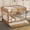 Wood 8D, variant on Bed Frame Twin over Full Bunk Bed with Drawers, Convertible Beds, White,Platform Bed Frame