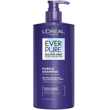 L'Oreal Paris Ever Pure Sulfate Free Purple Shampoo, Colored Treated Hair, 23 fl oz