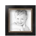 thumbnail image 2 of ArtToFrames 4" x 4" Black Square with Gold Beads Picture Frame, 4x4 inch Black Wood Poster Frame (WOM-5021),  Pack, 2 of 7