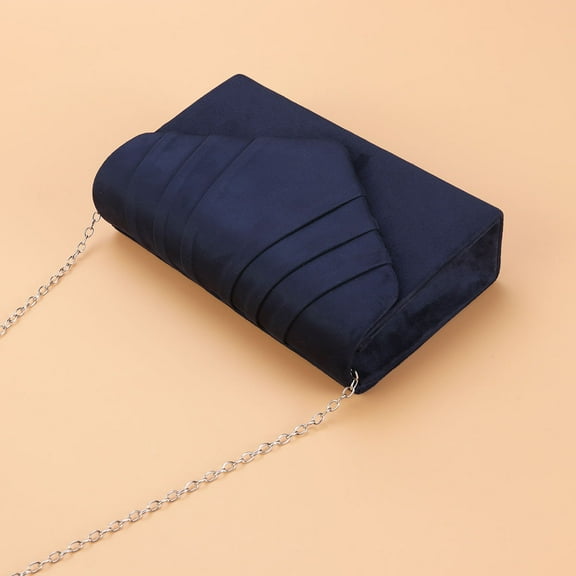 Milisten Purse for Dinner in Navy with Fabric Lining and Minimalist Design for Evening Events