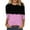 Pink, variant on BUIgtTklOP Women's Printed T-shirt Mid-length 3/4 Sleeves Blouse Round Neck Casual Tops