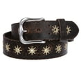 thumbnail image 2 of 1 1/2" (38 mm) Snap on Western Vintage Embossed Sunflower Leather Belt, 2 of 4