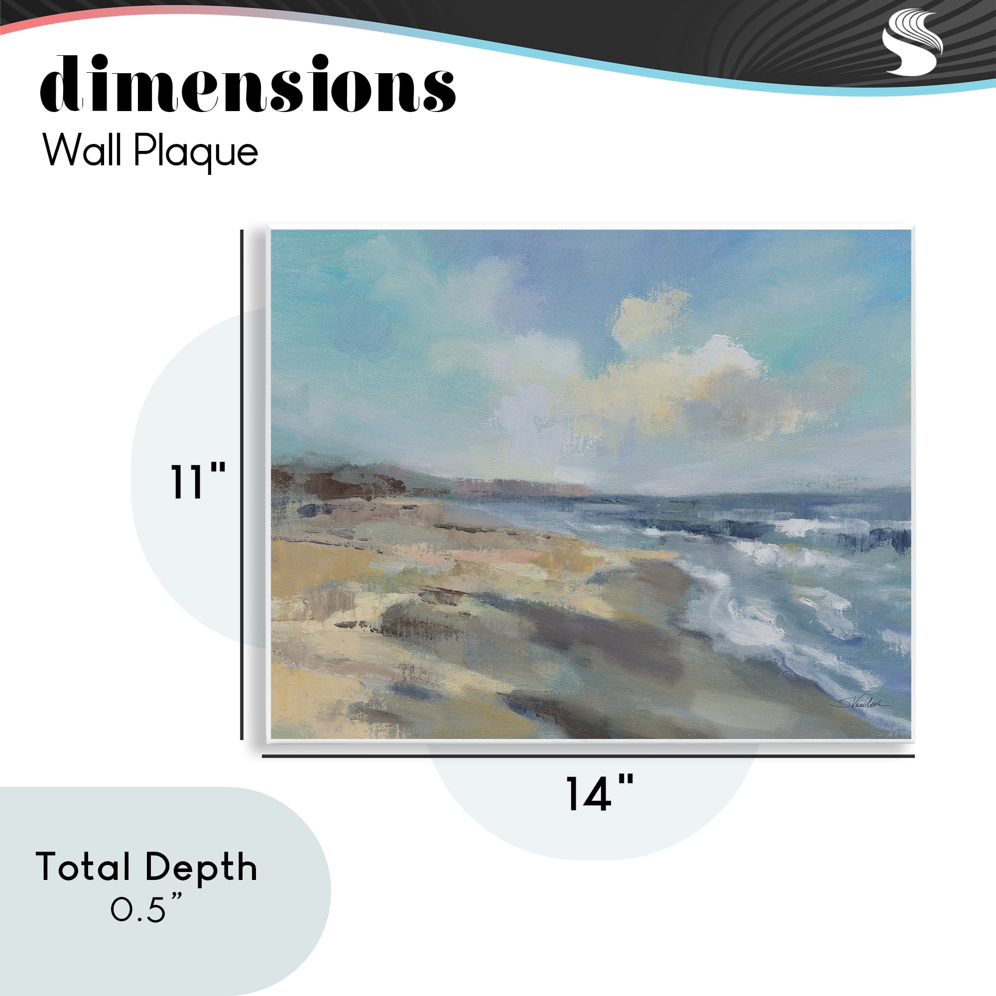 Stupell Industries Serene Morning Beach Waves Wall Plaque Art, design by Silvia Vassileva