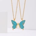 thumbnail image 5 of MISS RIGHT Cute Butterfly BFF Necklaces for 2, Blue Enamel Butterfly Friendship Necklace for Women Best Friend Birthday Gift, 5 of 7