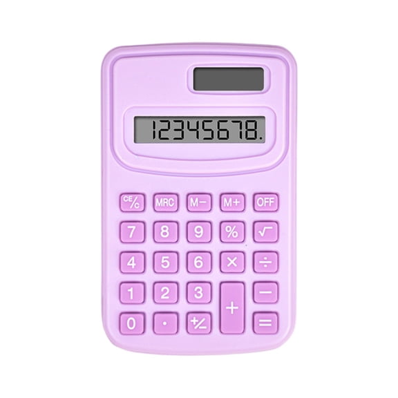 Pocket Calculator Small Battery Powered Calculator Size 4 Function Calculator Hand Held Basic Calculator For Students Kids School Home Purple