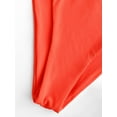 thumbnail image 7 of ZAFUL for Women Ribbed Underwire Tie Side Bikini Set Orange S, 7 of 7