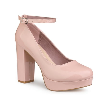 

Allegra K Women s Pump Platform Ankle Strap Chunky Heels Mary Janes Pumps