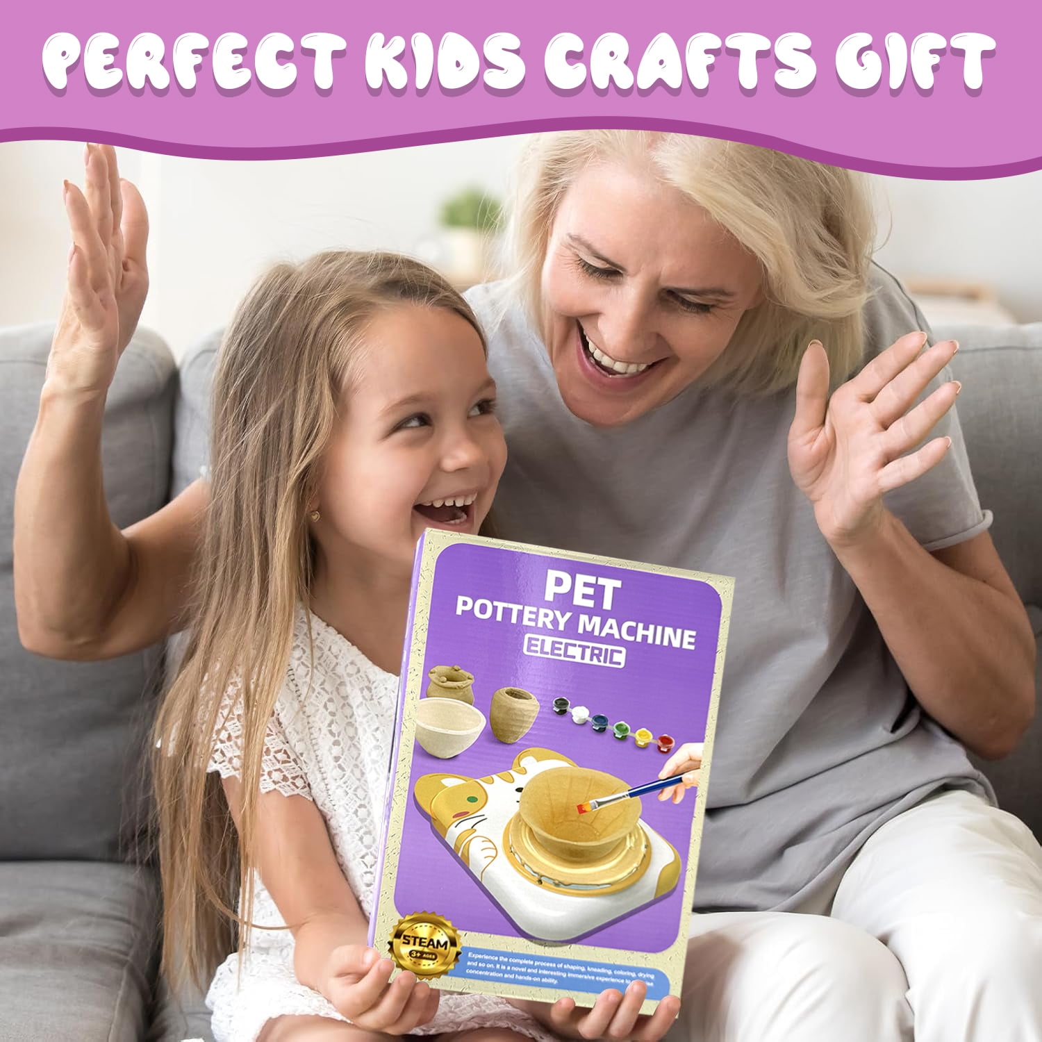 Sytle-Carry Toys for Girls 8 to 11 Years, Pottery Wheel for Kids, Arts and Crafts for Kids, Birthday Gifts for Girls
