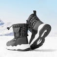 thumbnail image 5 of BURUDANI Kids Mid Calf Winter Snow Boots, Color BLACK, Size 4, 5 of 6