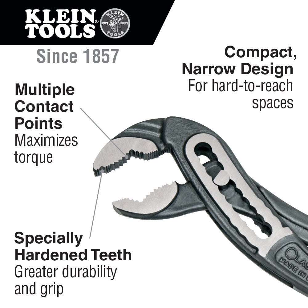 Klein Tools Classic Klaw Pump Pliers 2 Piece