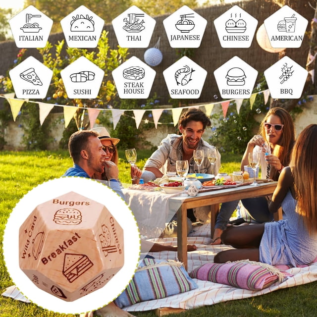 Xihbxyly Dados de Comida para Parejas, Divertidos Juegos de Toma de Decisiones para Parejas, Regalo Creativo de Aniversario o San Valentín, Regalo Único de Oficina para Compañeros de Trabajo, Dados d