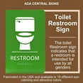 thumbnail image 6 of ADA CENTRAL SIGNS - 6"X9" Toilet Restroom Sign- ADA Compliant Tactile Graphics Grade 2 Braille Text Acrylic Wall Signs- Bathroom Door Placard Double Sided Tape All Unisex Neutral Gender Rest Room Sign, 6 of 7