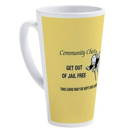 

CafePress - Monopoly Get Out Of Jail Free - 17 oz Latte Mug