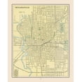 thumbnail image 2 of Cram 26x31 White Modern Wood Framed Museum Art Print Titled - Indianapolis  Indiana - Cram 1892, 2 of 4