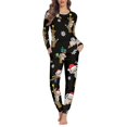 thumbnail image 1 of Conjunto de pijama de dos piezas para mujer, camisón de manga larga con diseño navideño, traje de noche cómodo para niña, ropa de casa para Otoño e Invierno, 1 of 4