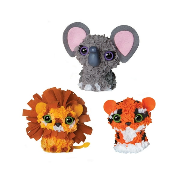 Orb Factory 76290 Plush Craft Zoo Animals 3 Cute Projects