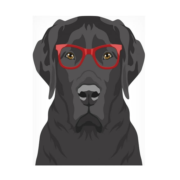 Furbaby Affiliates 'Labrador Retriever Wearing Hipster Glasses 2' Canvas Art