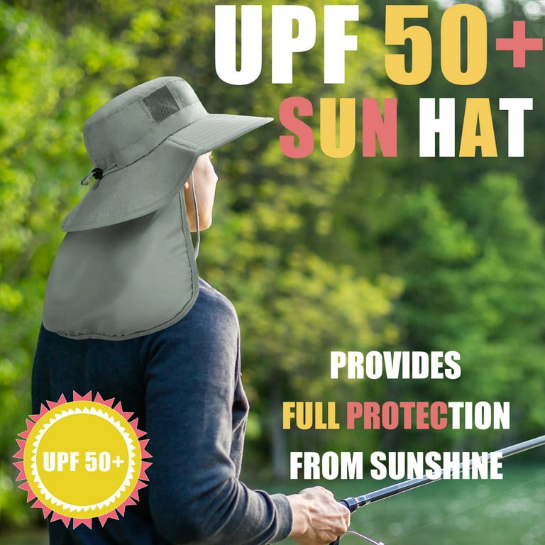 Sun Blocker Outdoor Sun Protection Fishing Cap with Neck Flap Wide
