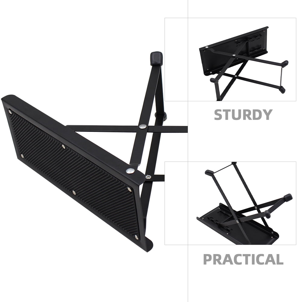 YSNOOWE Guitar Foot Stool Wooden Black for Guitar Practice 1Pack 9.8X4.0X0.9In