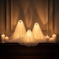 thumbnail image 5 of 3 PCS Halloween Light-Up Ghosts with Witch Hats, Spooky Ghost with Battery Included String Lights,Halloween-Ghost Lights for Porches Yards Gardens Lawn, 11/9/7in, 5 of 7