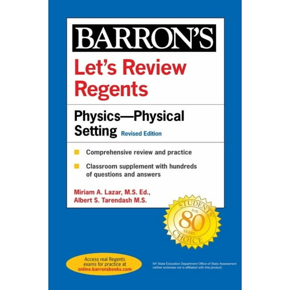 Barron's New York Regents Let's Review Regents: Physics--The Physical Setting Revised Edition, (Paperback)