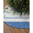 thumbnail image 2 of Blue Orange Fall Christmas Tree Skirt 36 Inches Large Christmas Skirt Tree, Thanksgiving Pumpkins Eucalyptus Leaves Tree Skirt Christmas Decorations for Fireplace Party Holidays Indoor Outdoor, 2 of 7