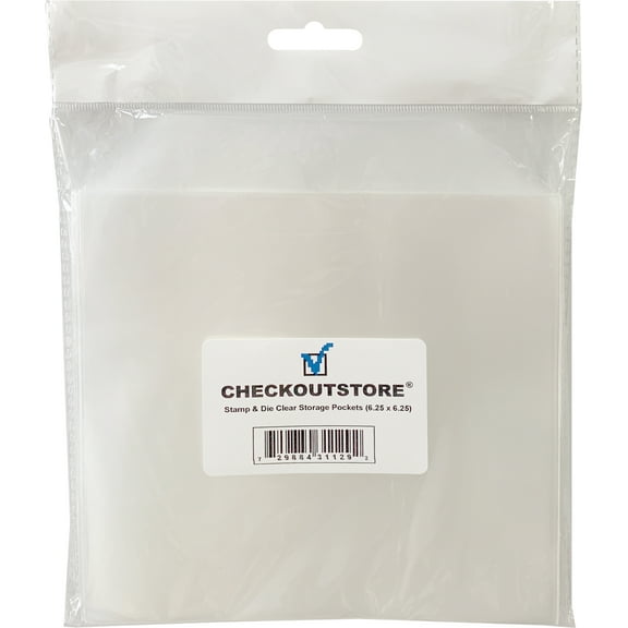 50 CheckOutStore Stamp & Die & Stencil Clear Storage Pockets (6 1/4 x 6 1/4)