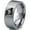 Grey Flat Tungsten, variant on Tungsten Missouri Show Me State Heart Band Ring 8mm Men Women Comfort Fit Gray Step Bevel Edge Brushed Polished