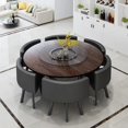 thumbnail image 2 of Commercial Store Negotiation Reception Home 6 People Round Simple Dining Table And Chair Combination Multifunction Furniture HY My Lux Decor Round, 2 of 21