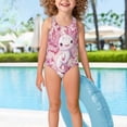 thumbnail image 3 of Yuyamidu Axolotl Swimsuits for Girls Crisscross Back Bathing Suit Athletic Competition Swimwear Sleeveless Crew Neck Summer Beach Wear Gymnastics Leotards, 3 of 7
