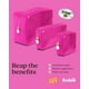 thumbnail image 5 of Set de 3 bolsas cosméticas Embla Clear fucsia para mujer, 5 of 6