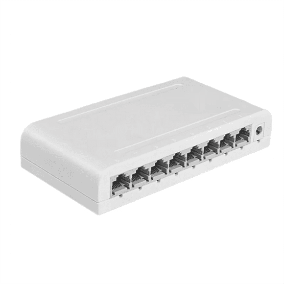 8 Port Gigabit Data Switch,Network Hub,Desktop Ethernet Splitter,Plug & Play Shielded Ports Fanless Quiet Mini Portable,1 x Gigabit Data Switch( 8 Port ),White