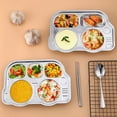 thumbnail image 5 of FELTECHELECTR Plato de cena Plato de desayuno de cocina Plato de comida de cantina Plato de comida dividida Elemento esencial de cocina, 5 of 5