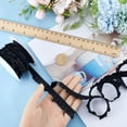thumbnail image 3 of 10 Yards Stretch Ruffle Ribbon Black Ruffled Elastic Trim Pleated Lace Fabric Trim Scallop Edge Trim Gathered Pleated Trim for Dress Pillowcase Clothes Decoration DIY Headband Sewing, 3 of 6