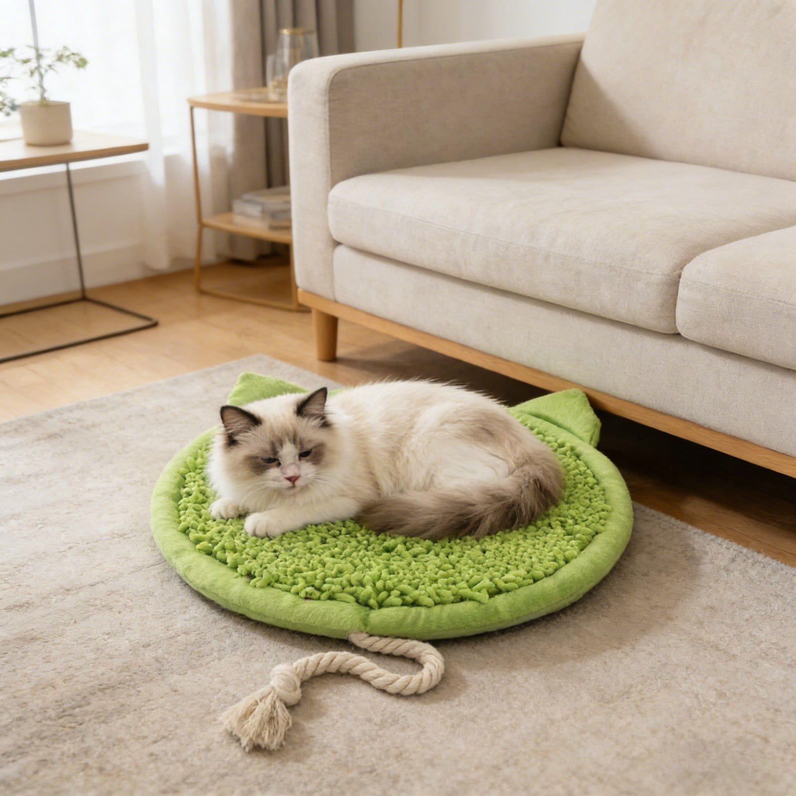 Pet Supplies Interactive Foraging Slow Feeder Bowl with Gentle Care Design and Base for Indoor and Outdoor Use Puzzle Snuffle Mat Stimulating Mental Enrichment for Cats and Dogs