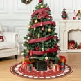 thumbnail image 2 of Virelaxpo 60cm Washable Christmas Tree Skirt Short Pile Polyester Rug with HD Print for Holiday Decor, 2 of 6