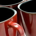 thumbnail image 3 of Elama Harland 6 Piece 14 Ounce Stoneware Luxe and Large Dinner Mugs Red, 3 of 6