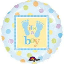 18" IT'S A BOY BABY Steps Balloon • Party Supplies Decorations Foil Mylar Balloon