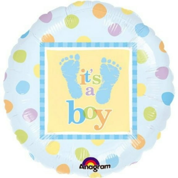 18" IT'S A BOY BABY Steps Balloon • Party Supplies Decorations Foil Mylar Balloon