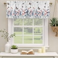 thumbnail image 3 of 2 Pack Valances for Windows, Spring Floral Butterfly Window Valances for Living Room/Bedroom/Bathroom, Farmhouse Flowers Botanical Light Filtering Kitchen Curtain Valance 60"W x18" L, 3 of 9