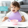 thumbnail image 2 of Bumkins Baby and Toddler Bibs, Silicone Bib, Baby & Toddler 6-24 Mos (Rainbows), 2 of 6