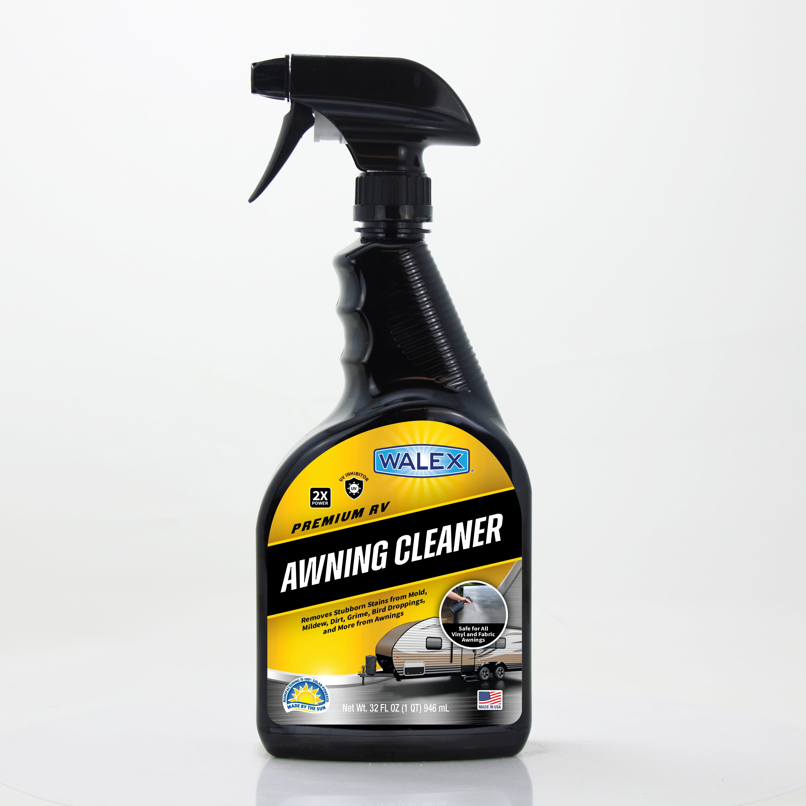 (2 pack) Walex Premium RV & Marine Awning Cleaner 32oz Removes Mold, Mildew, Dirt & Stains