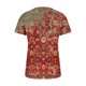 thumbnail image 5 of ICHUANYI Clearance Women's Summer V-neck Print Casual Loose Top Short Sleeve V-neck Button Blouses Tops(Orange, S) ICHUANYI WER2023081014740, 5 of 5