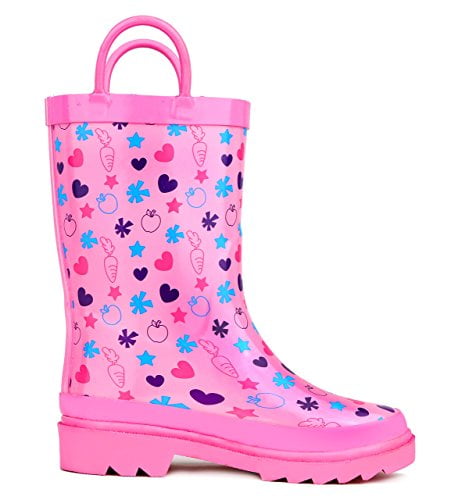 pink rain shoes