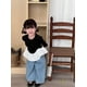 thumbnail image 4 of Primavera 2025, nueva moda para chicas, blusa de 2-7 años, camiseta de manga larga para niños, camisa de fondo de retazos irregulares, ropa para niñas, 4 of 6