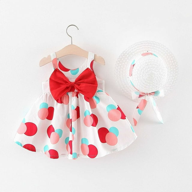WEAIXIMIUNG Jolies Robes d'Été pour Enfants 10-12 Bébés Filles Vêtements pour Enfants Été Tout-Petits Florales Froncées Sans Manches Robes Robe Fille 100